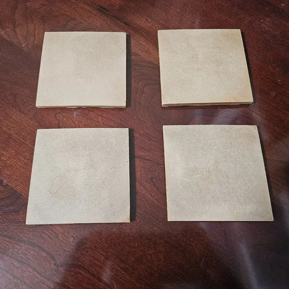 4 MODERN MY MELA BONE INLAID BLACK BEIGE BAR DRINK WOOD COASTERS MADE IN INDIA